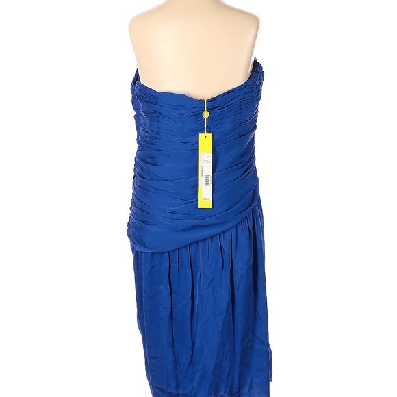 Catherine Malandrino Solid Blue Casual Dress, 10 - Picture 2 of 2